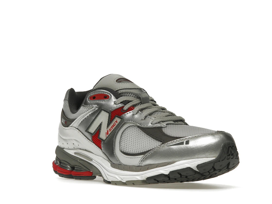 New Balance 2002R Silver Metallic Team Red - vue secondaire A