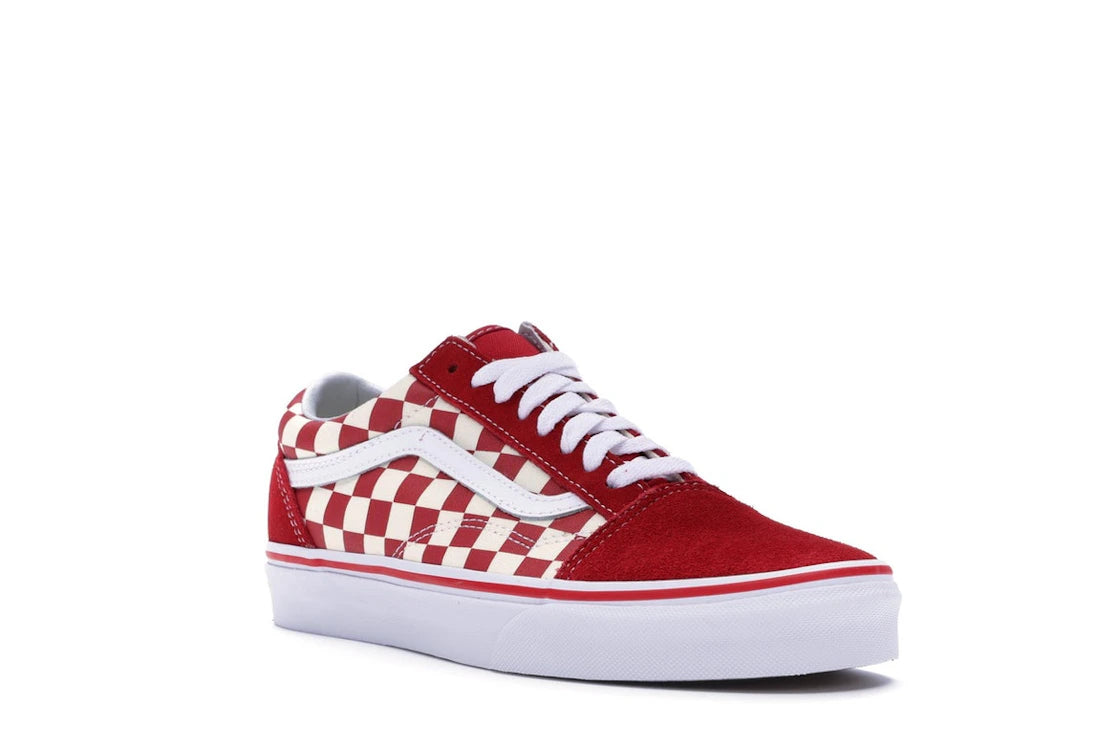 Vans Old Skool Checkerboard Racing Red - vue secondaire A