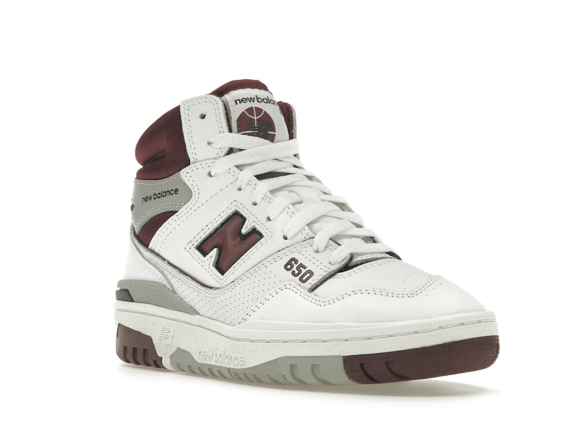 New Balance 650 White Burgundy Raincloud - vue secondaire A