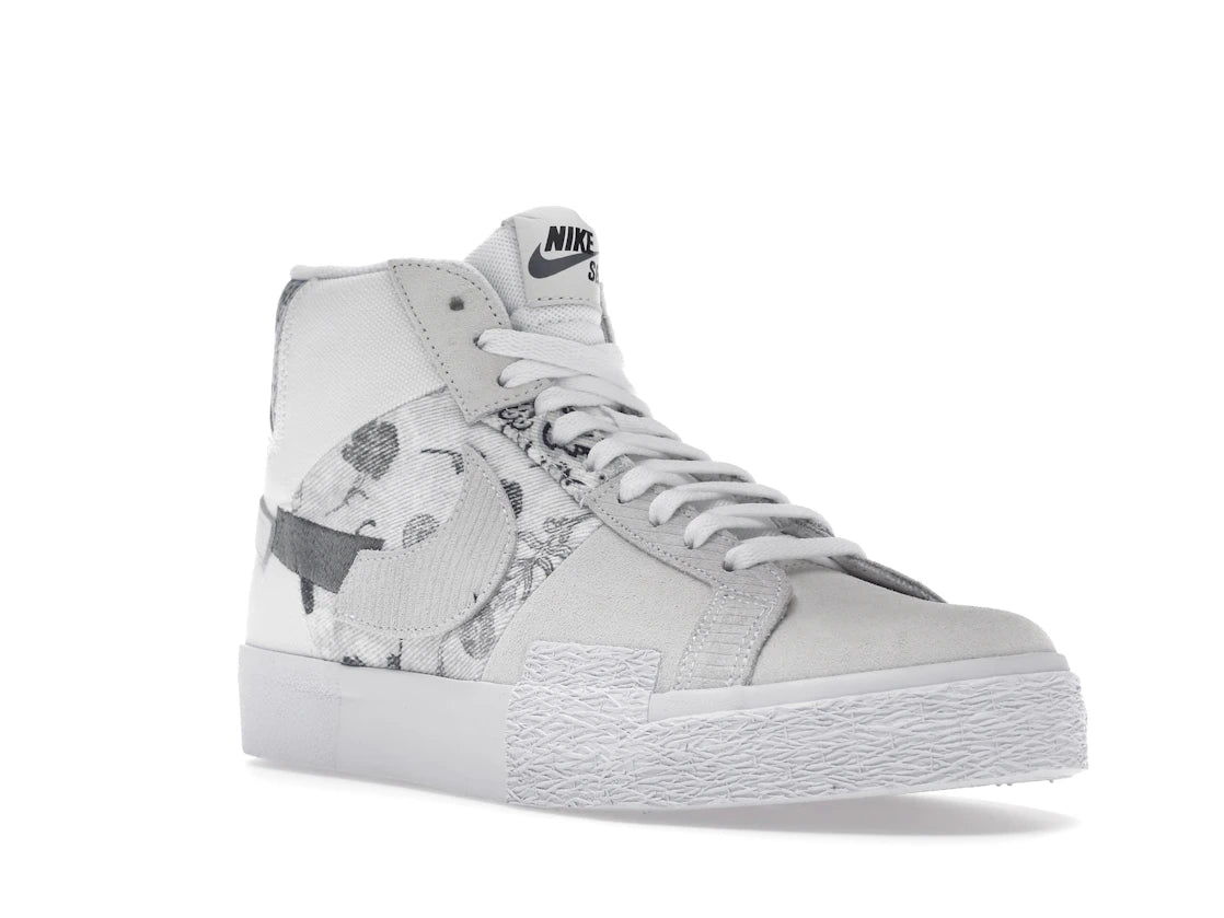 Nike SB Zoom Blazer Mid Premium Floral White Grey - vue secondaire A