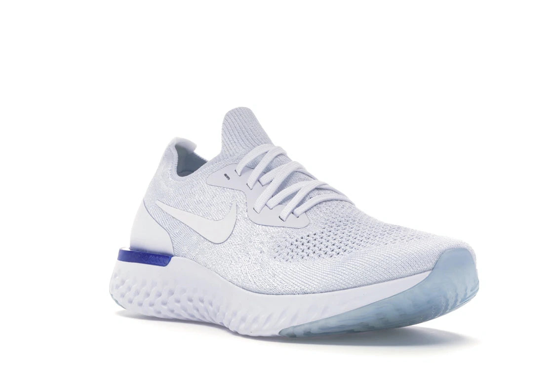 Nike Epic React Flyknit White Racer Blue (Women's) - vue secondaire A
