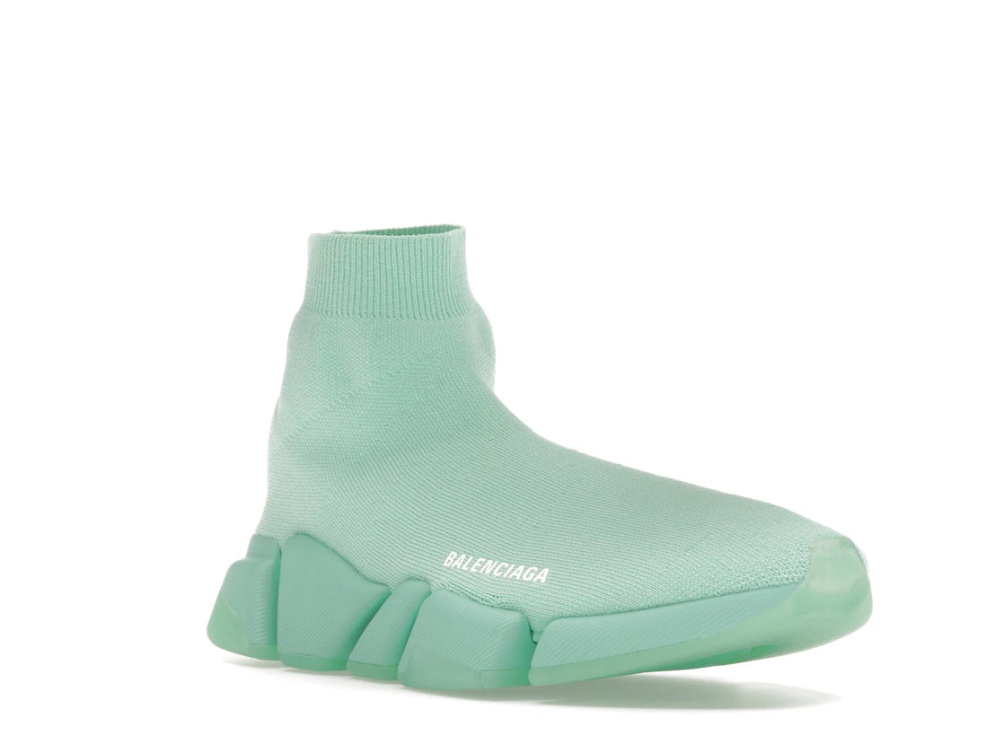 Balenciaga Speed 2.0 Recycled Transparent Sole Green (Women's) - vue secondaire A