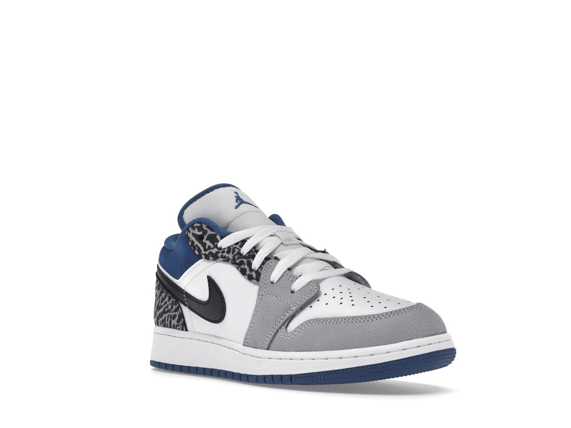 Jordan 1 Low SE True Blue (GS) - vue secondaire A