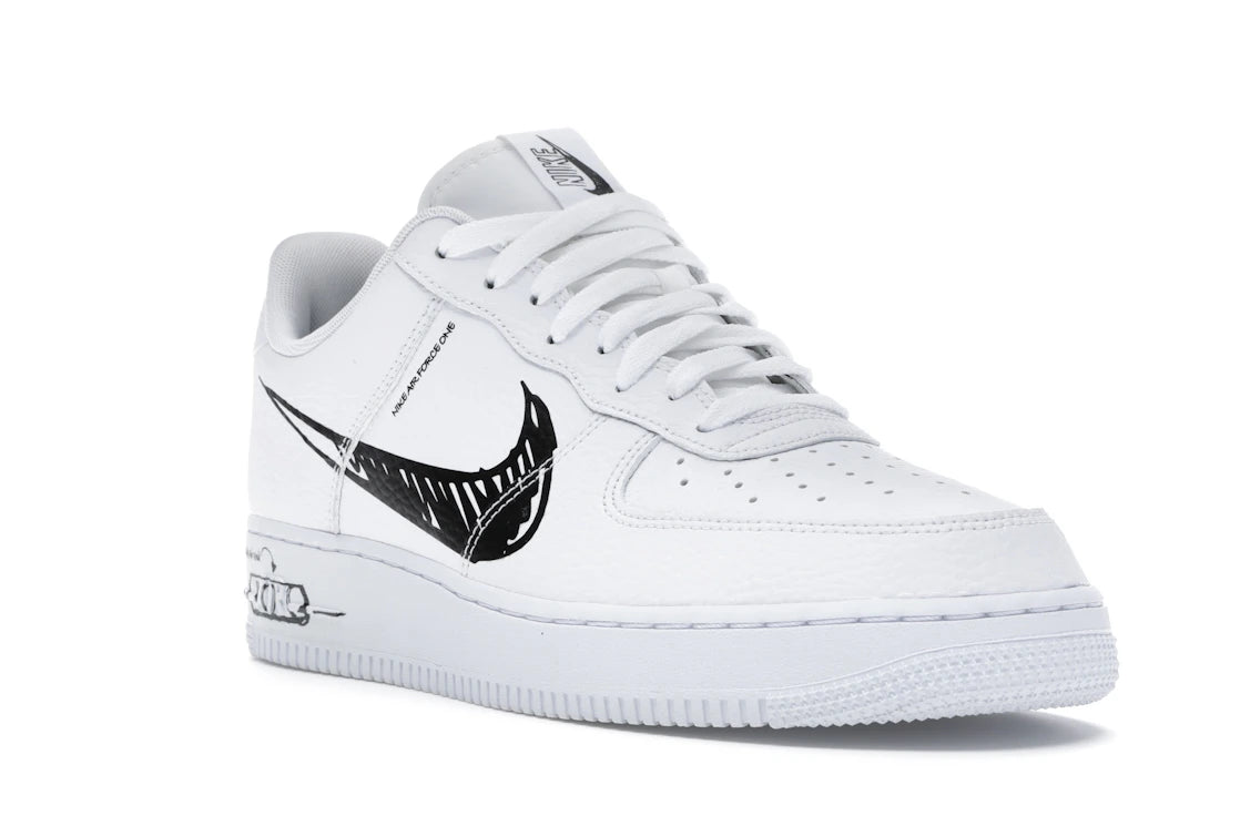 Nike Air Force 1 Low Sketch White Black - vue secondaire A