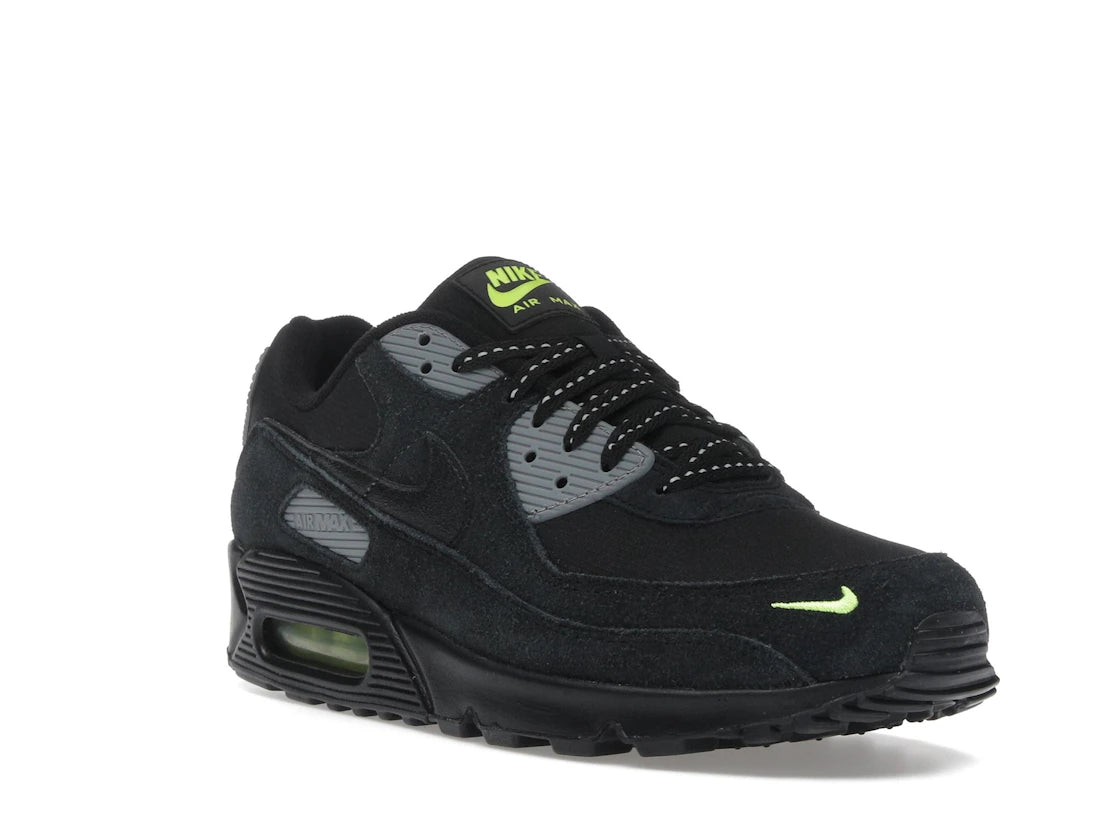 Nike Air Max 90 Black Volt Cool Grey - vue secondaire A