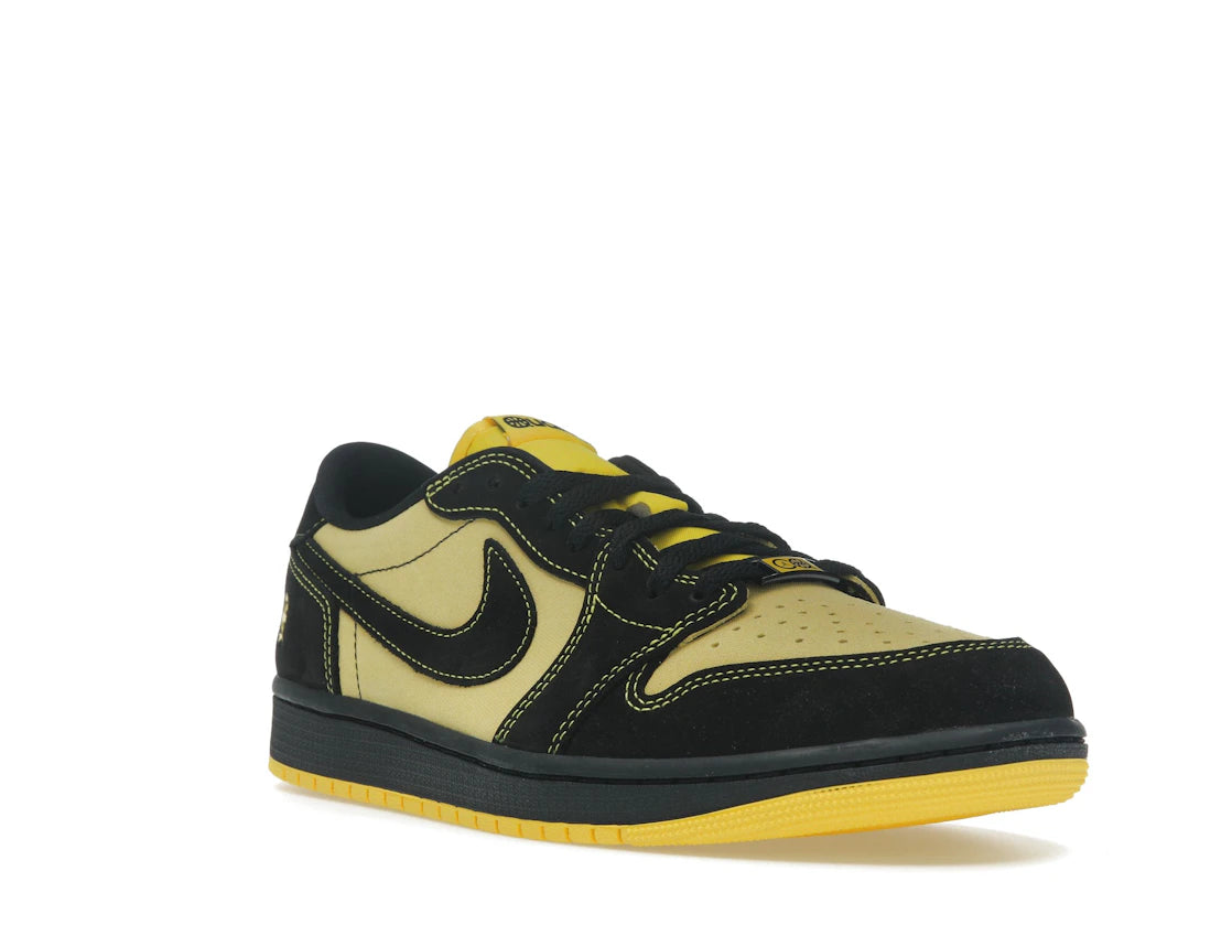 Jordan 1 Retro Low OG Quai 54 Schwarz Tour Gelb Rot - vue secondaire A
