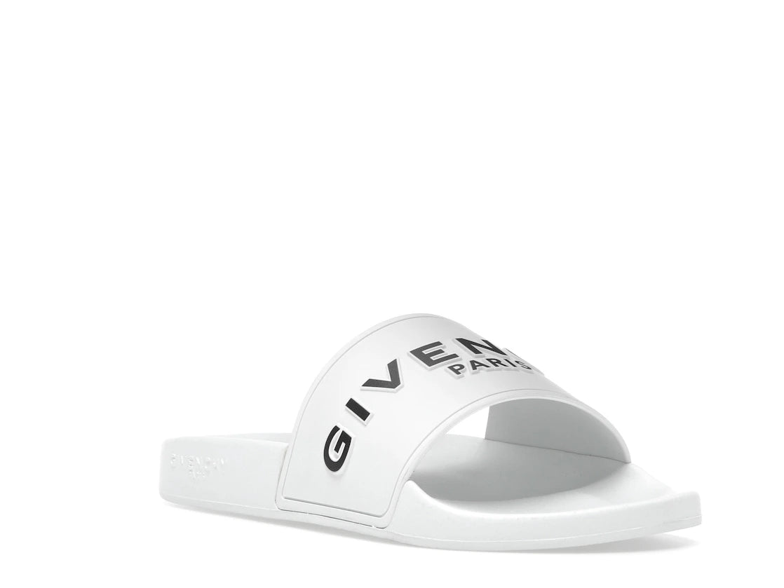Givenchy Paris Flat Sandals White Black - vue secondaire A