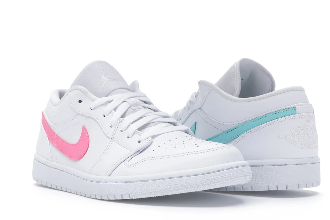 Jordan 1 Low White Multi-Color Swoosh - vue secondaire A