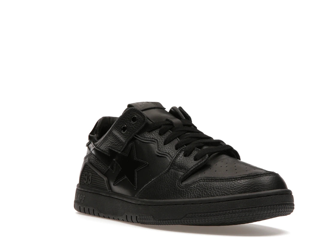 A Bathing Ape Bape SK8 Sta Triple Black Patent Leather Sta Logo - vue secondaire A