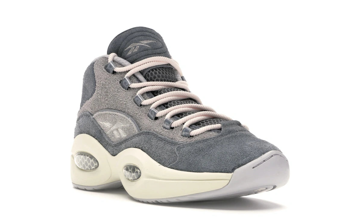 Reebok Question Mid Grey Suede - vue secondaire A