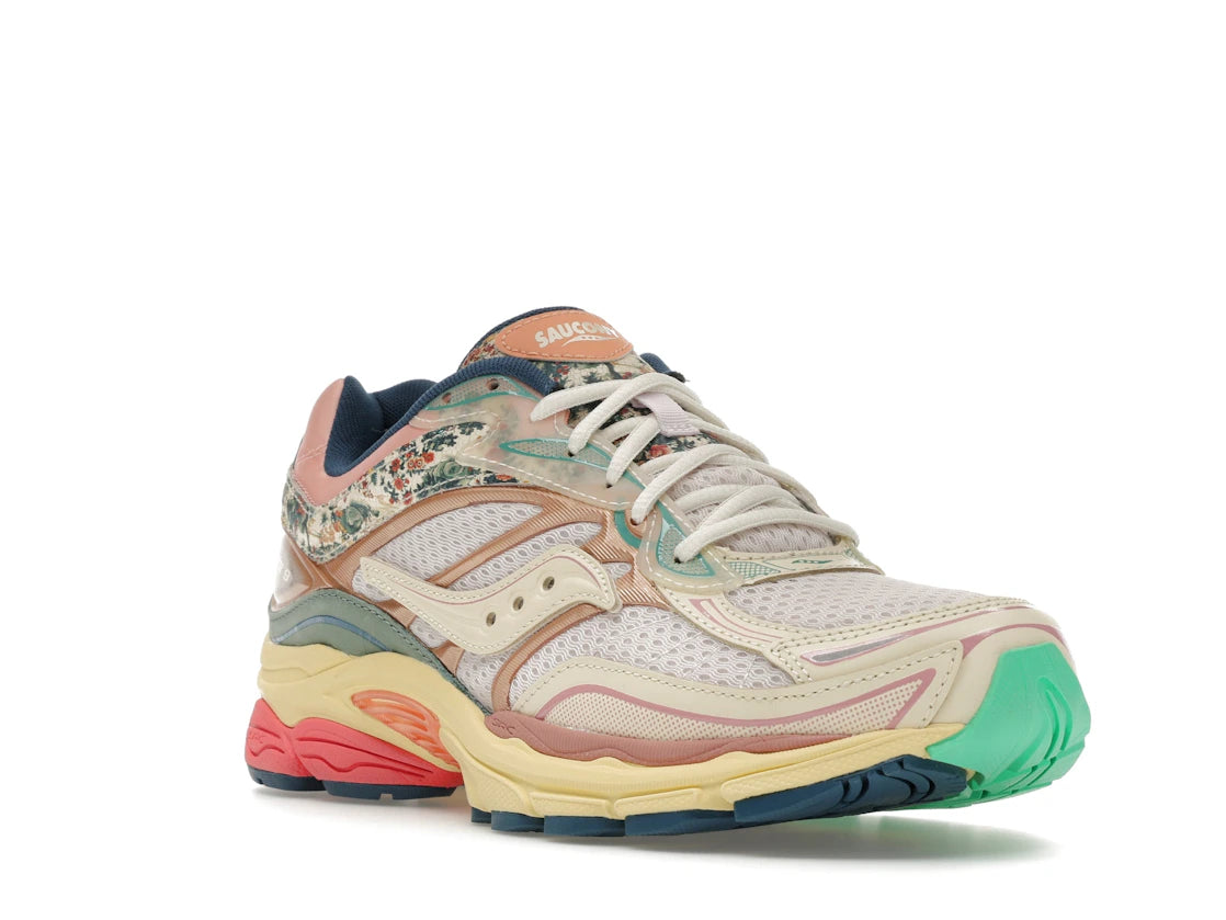 Saucony ProGrid Omni 9 Floral Beige Blue - vue secondaire A