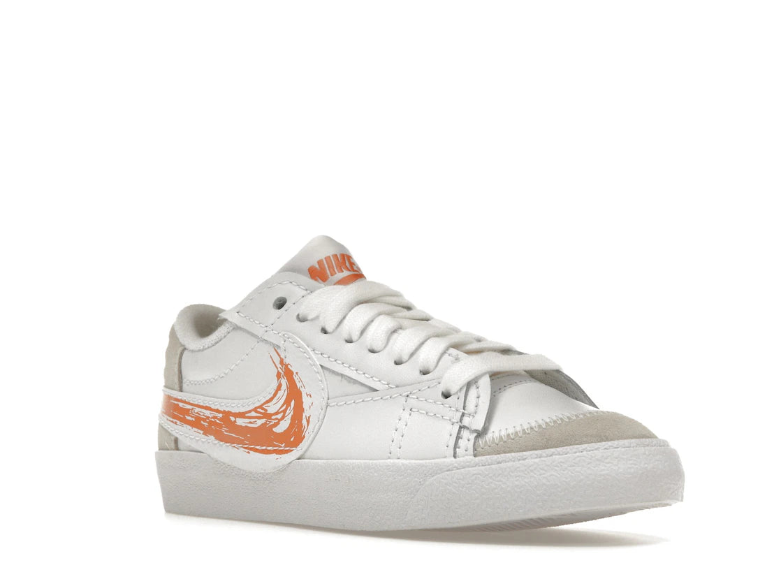 Nike Blazer Low '77 Jumbo Scribble Swoosh White Orange Trance - vue secondaire A