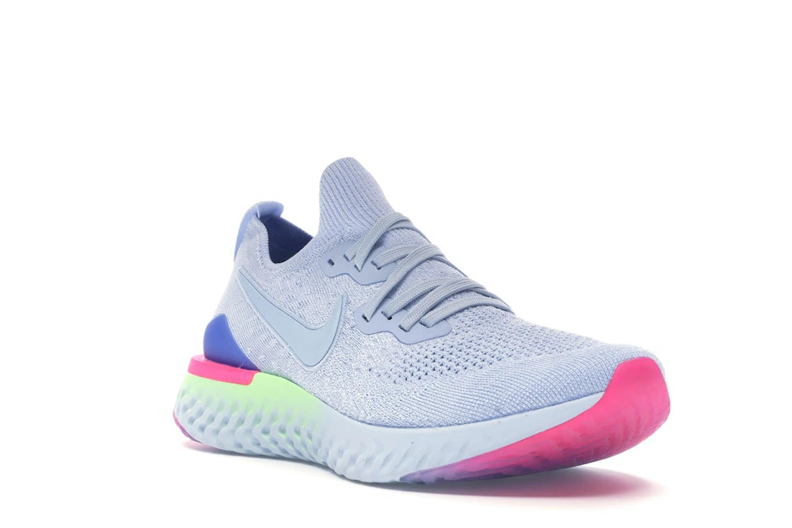 Nike Epic React Flyknit 2 Hydrogen Blue Sapphire Hyper Pink - vue secondaire A