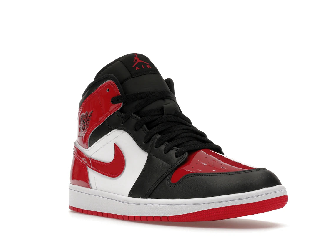 Jordan 1 Mid SE Patent Bred Toe - vue secondaire A