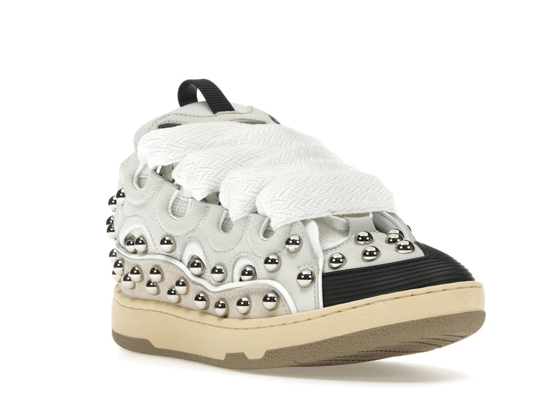 Lanvin Studded Leather Curb Sneaker White (Women's) - vue secondaire A
