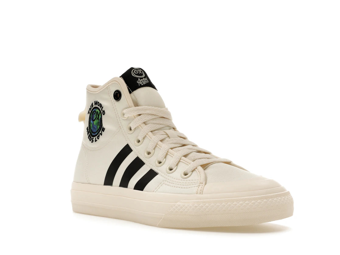 adidas Nizza Hi RF AndrÃ© Saraiva The World Needs Love Cream - vue secondaire A