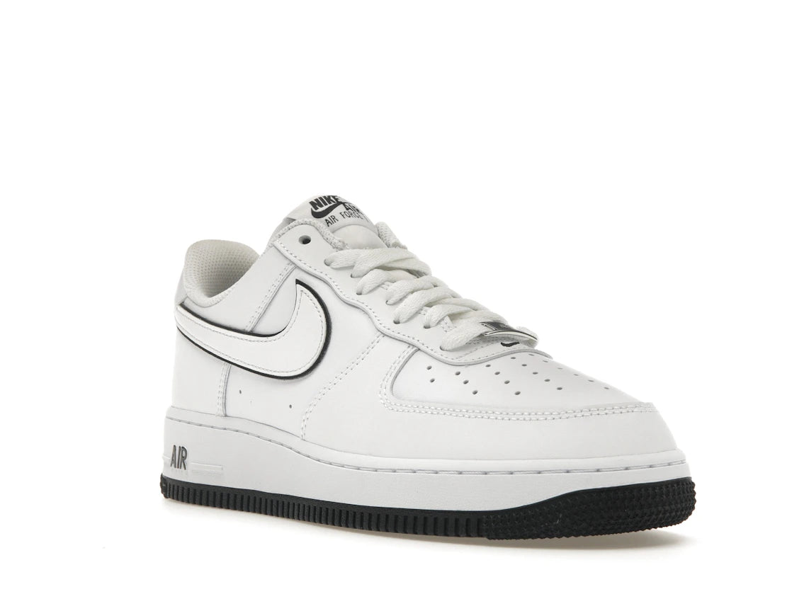 Nike Air Force 1 '07 Low White Black Outline Swoosh - vue secondaire A