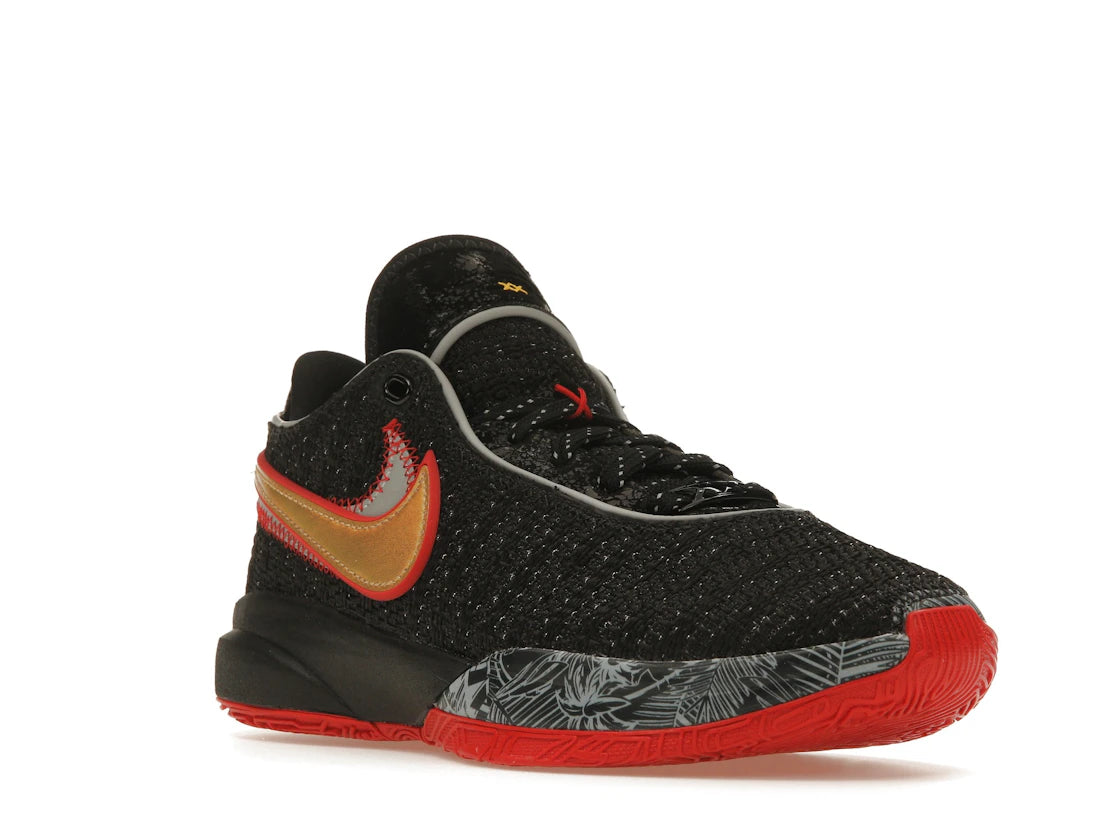 Nike LeBron 20 Black University Red (GS) - vue secondaire A