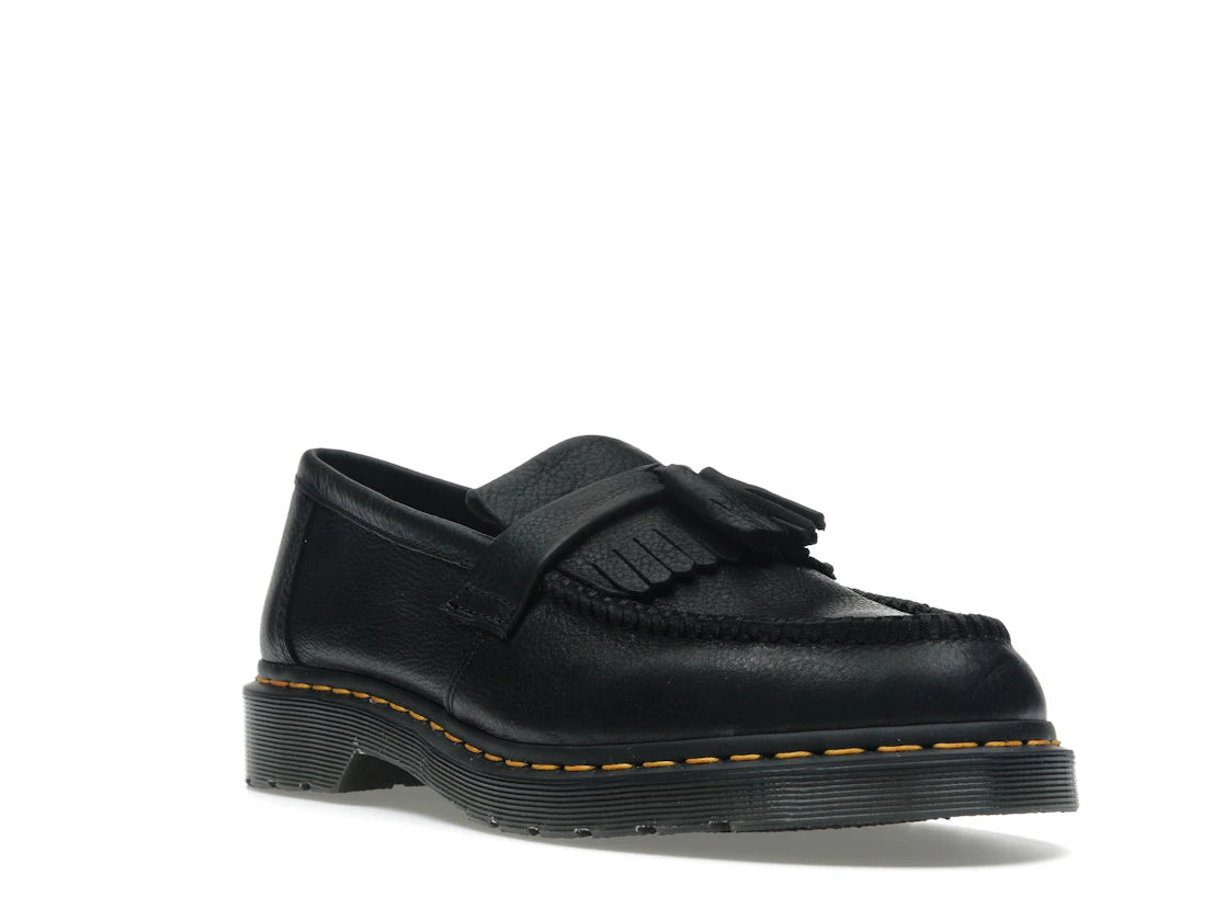 Dr. Martens Adrian Yellow Stitch Ambassador Leather Loafers Black - vue secondaire A