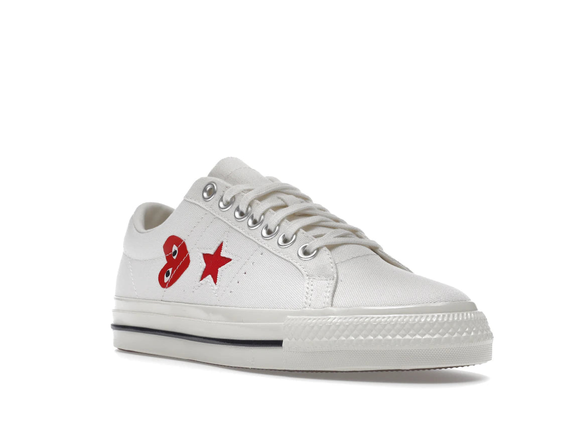 Converse One Star Ox Comme des Garcons PLAY White - vue secondaire A