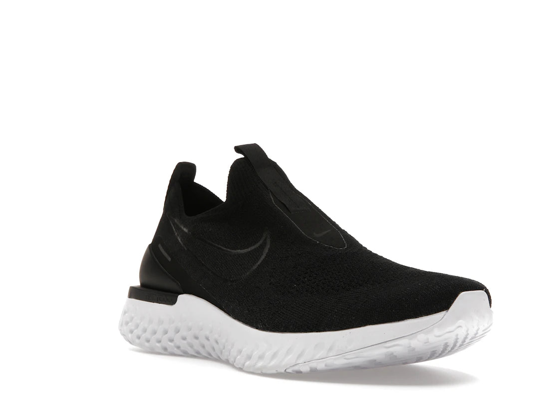 Nike Epic Phantom React Flyknit Black White - vue secondaire A