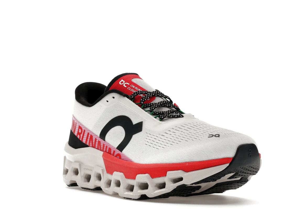 On Running Cloudmonster 2 Ivory Silver Red - vue secondaire A
