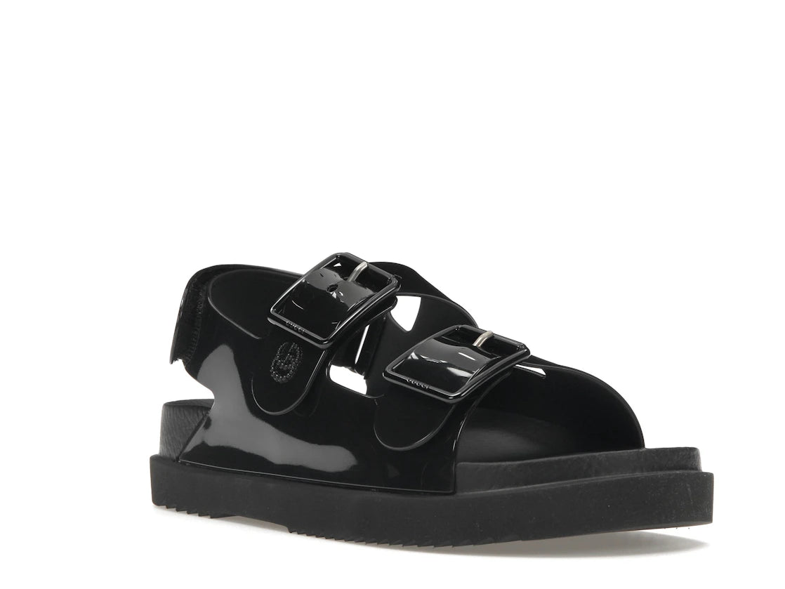 Gucci Mini Double G Sandal Black Rubber - vue secondaire A