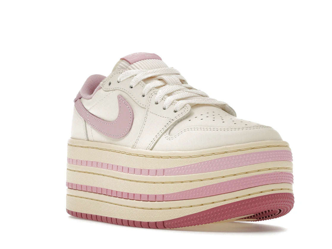 Jordan 1 Low Triple Stack Pale Ivory Iced Carmine (Women's) - vue secondaire A