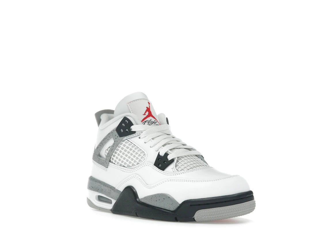 Jordan 4 Retro White Cement (2025) (GS) - vue secondaire A