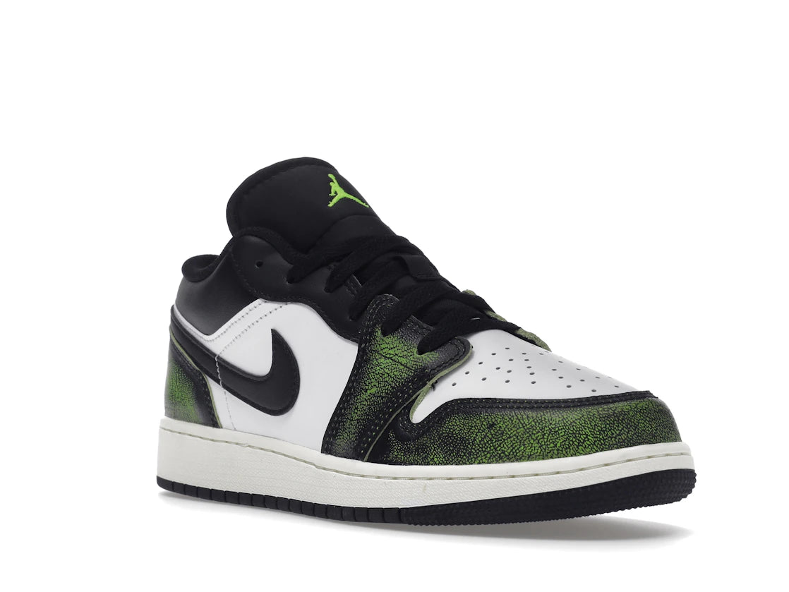 Jordan 1 Low Wear Away Electric Green (GS) - vue secondaire A