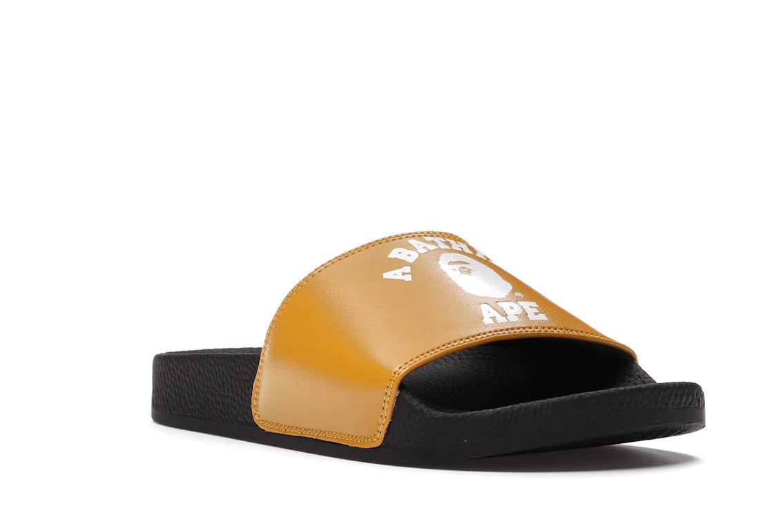 A Bathing Ape College Slide Sandals Yellow - vue secondaire A
