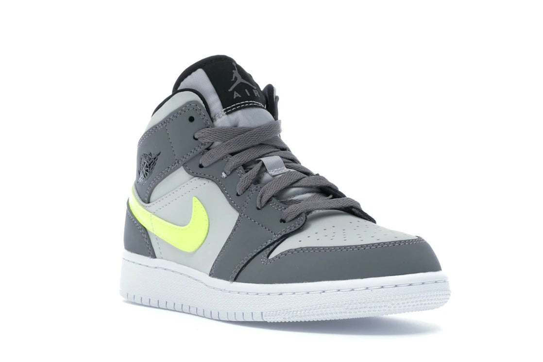 Jordan 1 Mid Gunsmoke Volt (GS) - vue secondaire A