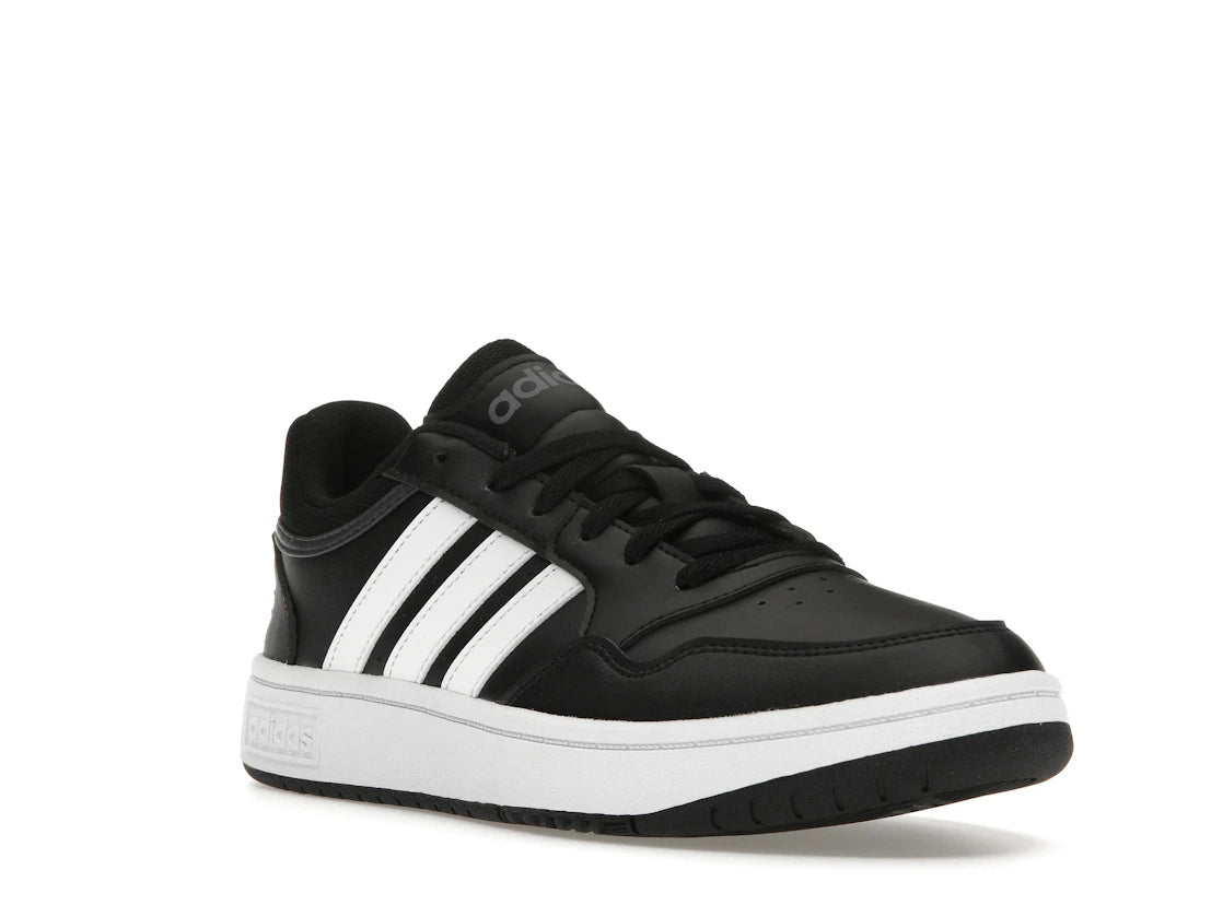 adidas Hoops 3.0 Low Black White Stripes - vue secondaire A