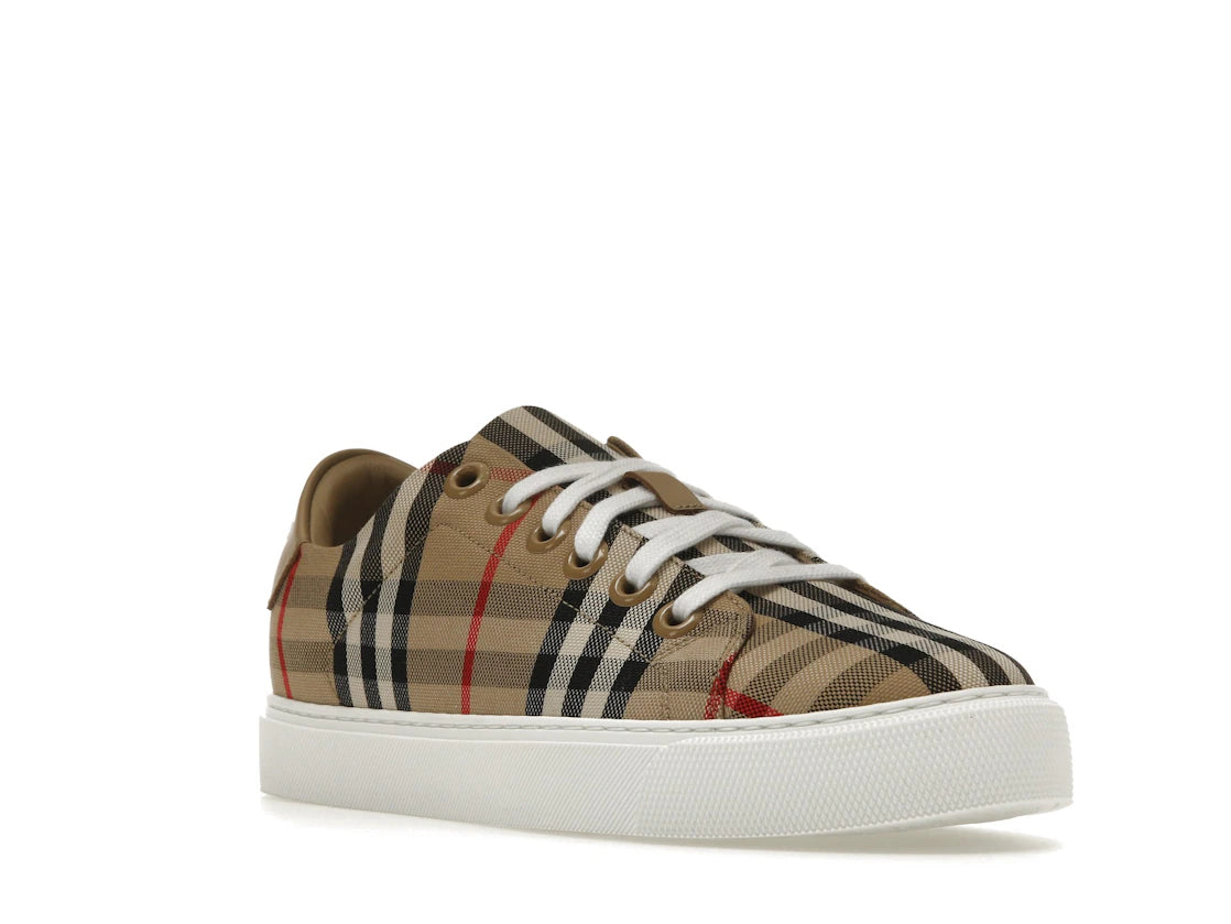 Burberry Vintage Check and Leather Sneakers Archive Beige Check Toe (Women's) - vue secondaire A