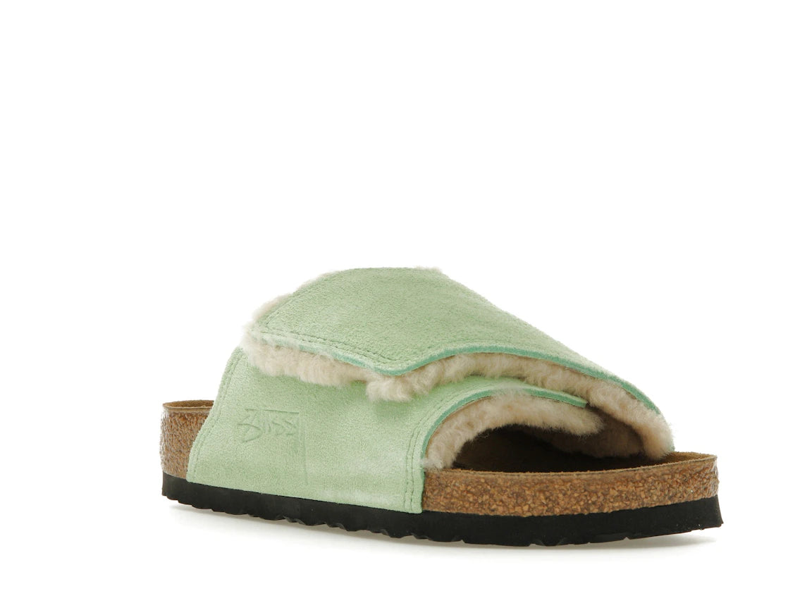 Birkenstock Solana Shearling Slide Stussy Washed Green - vue secondaire A