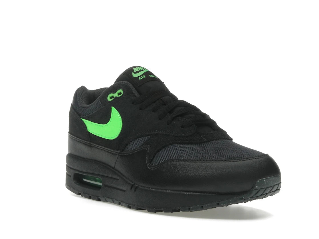 Nike Air Max 1 Essential Black Green Strike - vue secondaire A