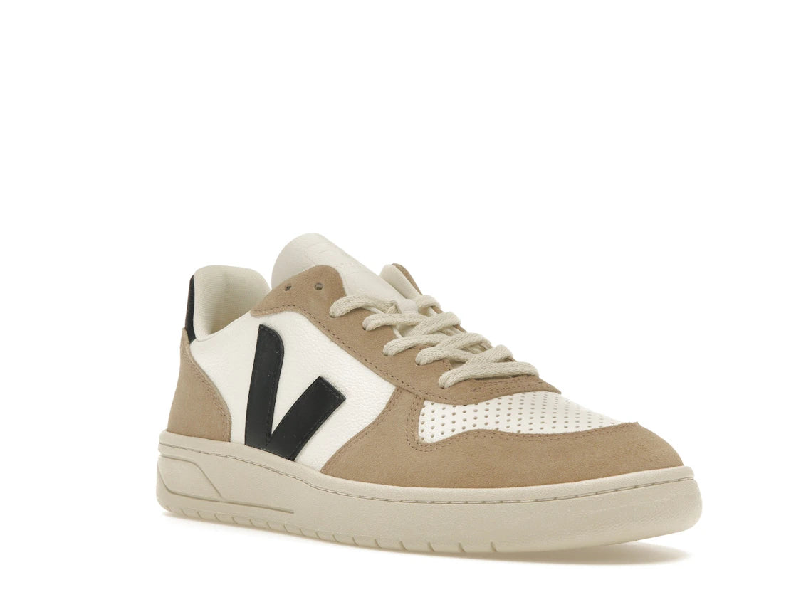 Veja V-10 Chromefree Leather White Black Sahara - vue secondaire A