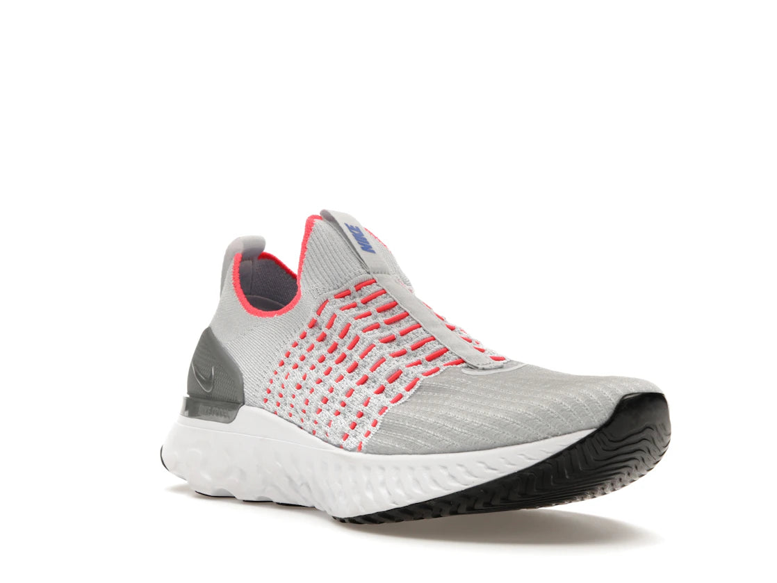 Nike React Phantom Run Flyknit 2 Pure Platinum Flash Crimson - vue secondaire A