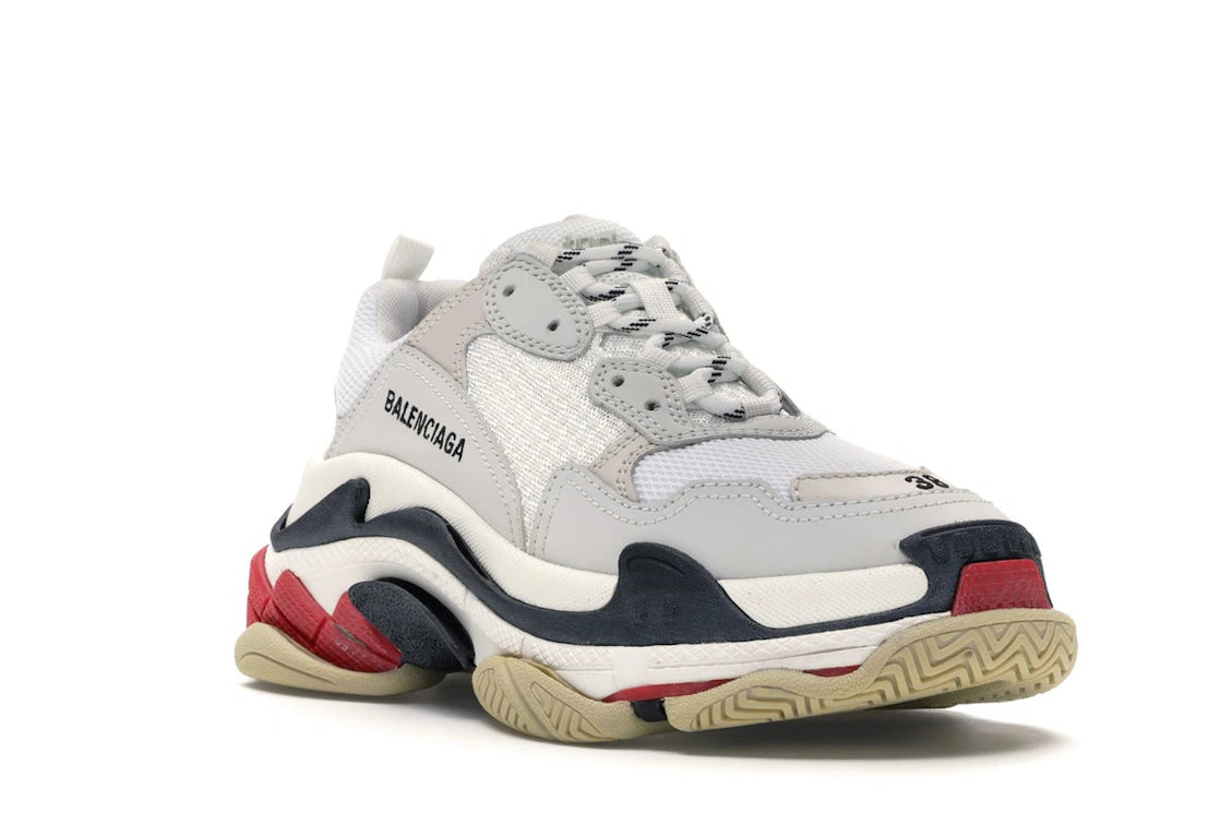 Balenciaga Triple S White Red (Women's) - vue secondaire A