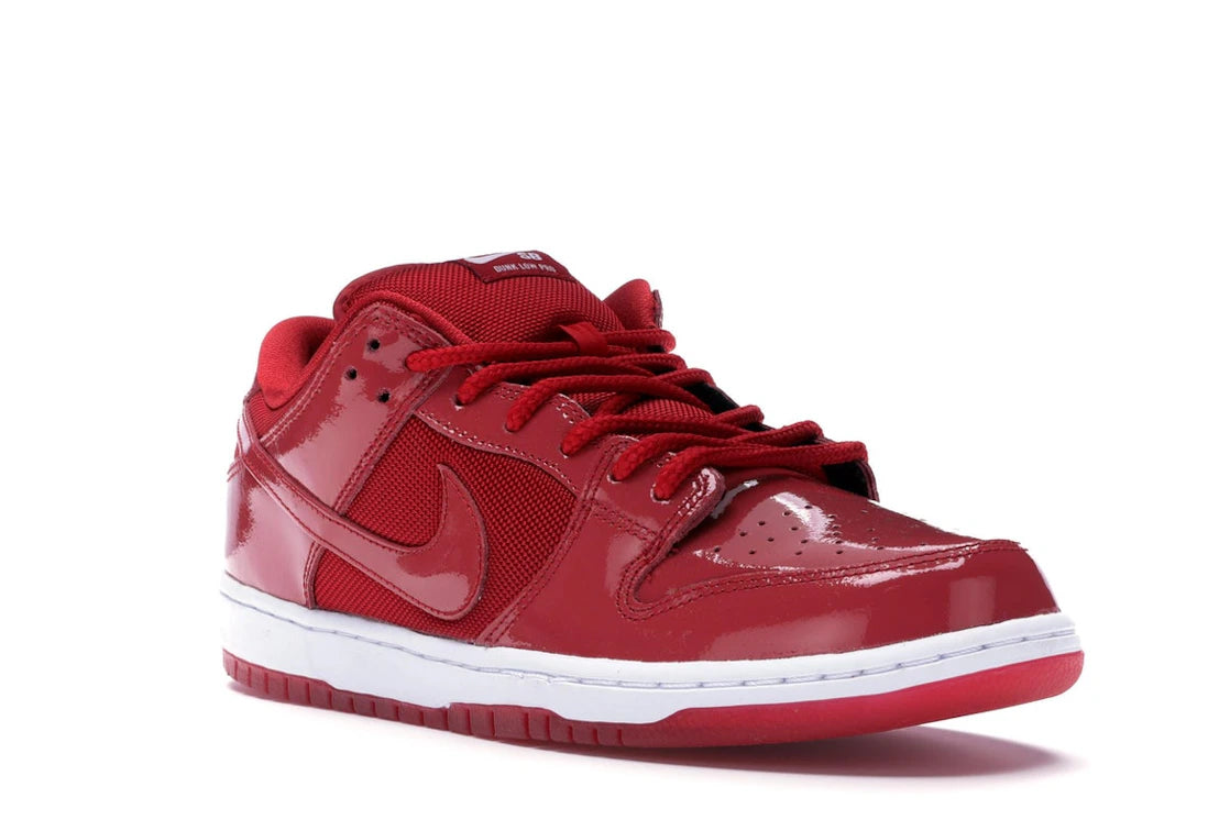 Nike SB Dunk Low Rotes Lackleder - vue secondaire A