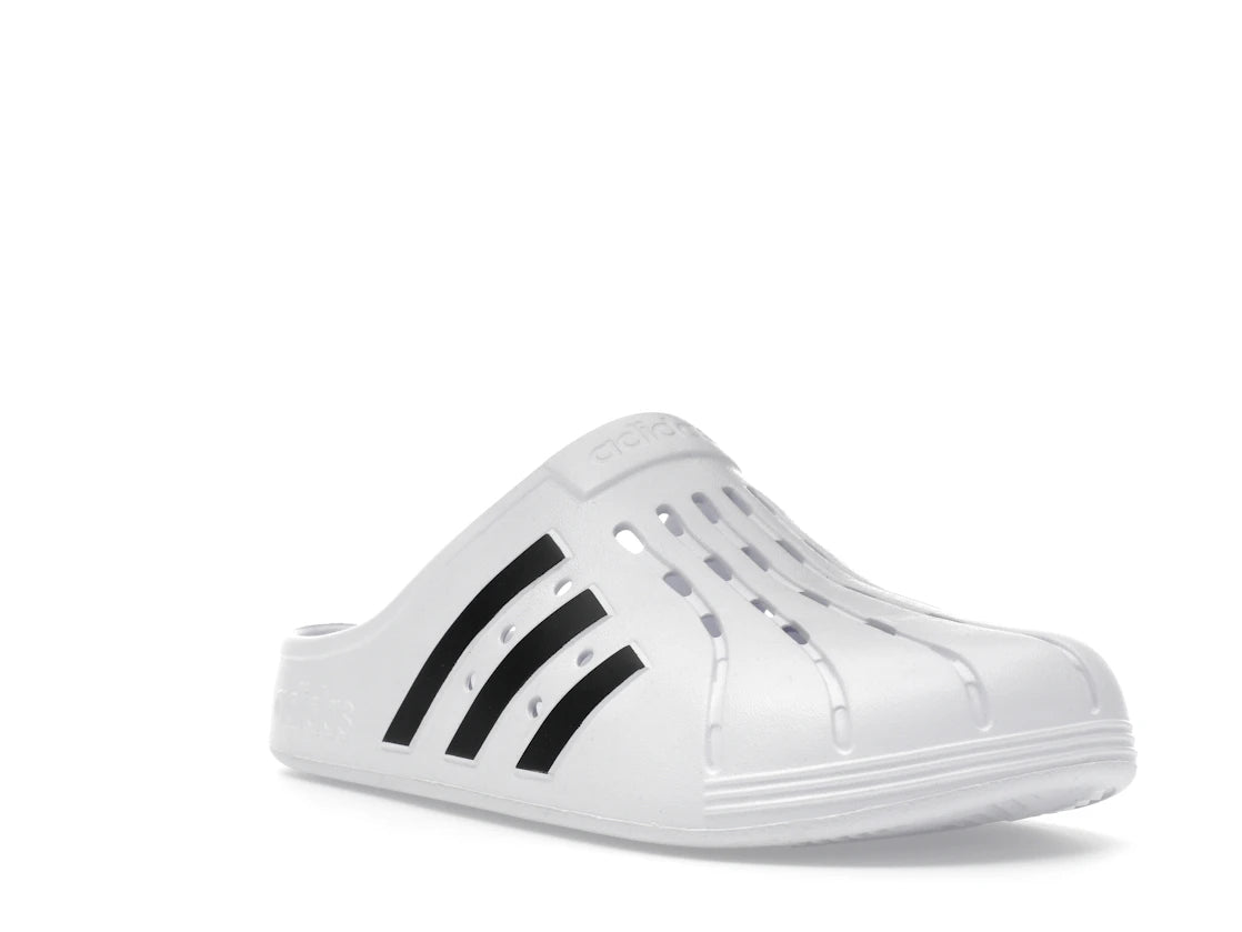 adidas Adilette Clog White Black - vue secondaire A