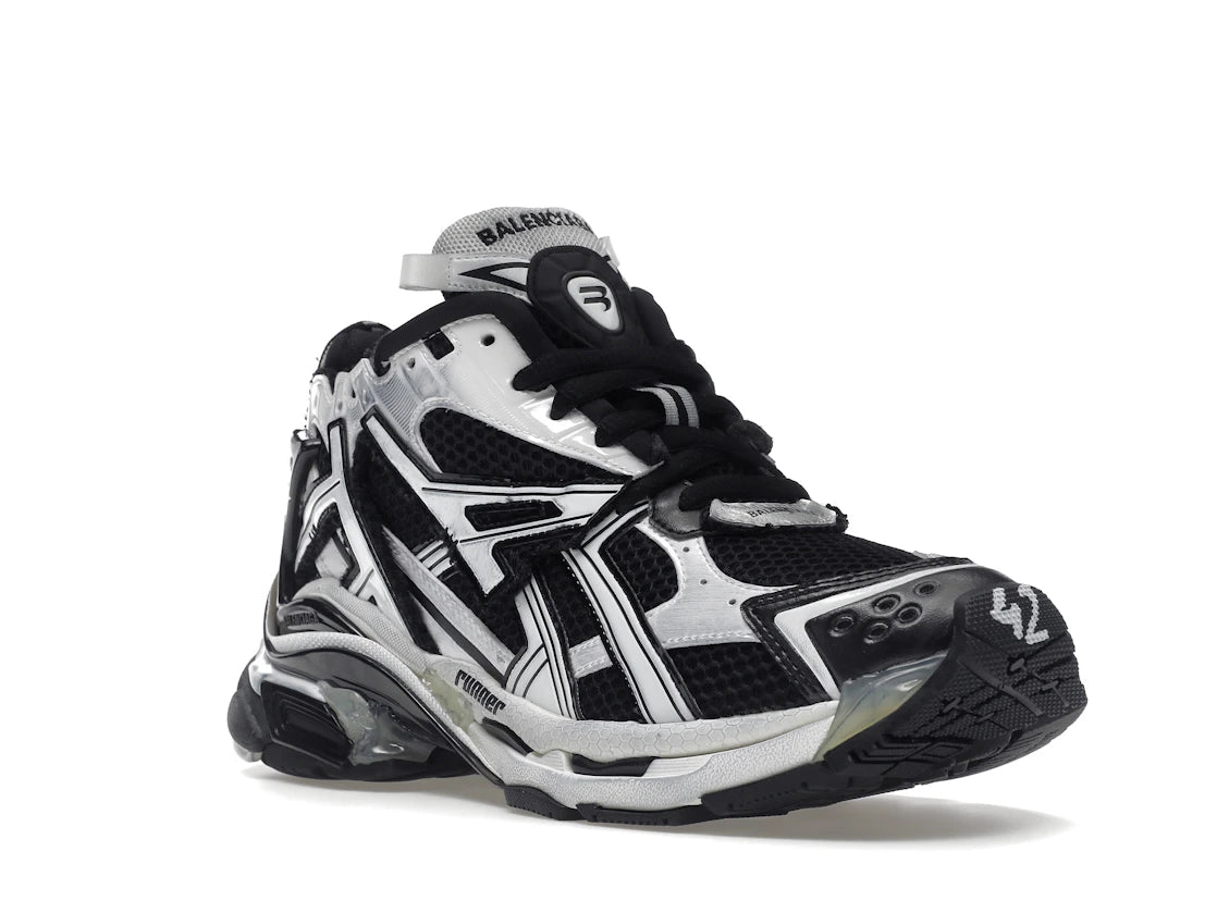 Balenciaga Runner White Black White - vue secondaire A
