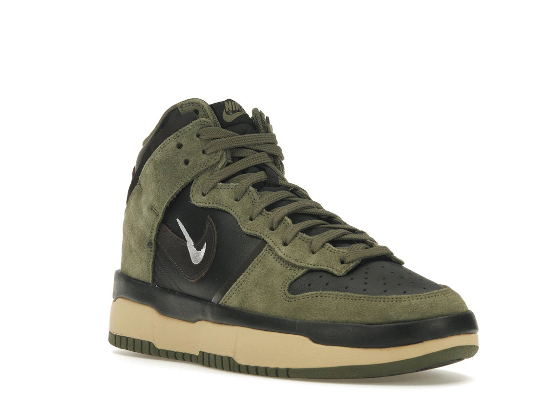 Nike Dunk High Up Medium Olive Black Velvet Brown Wolf Grey (Women's) - vue secondaire A