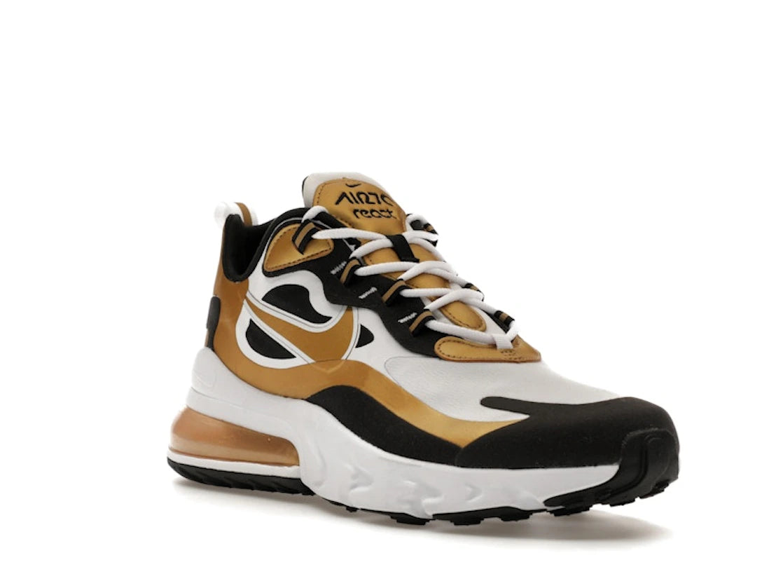 Nike Air Max 270 React White Metallic Gold - vue secondaire A