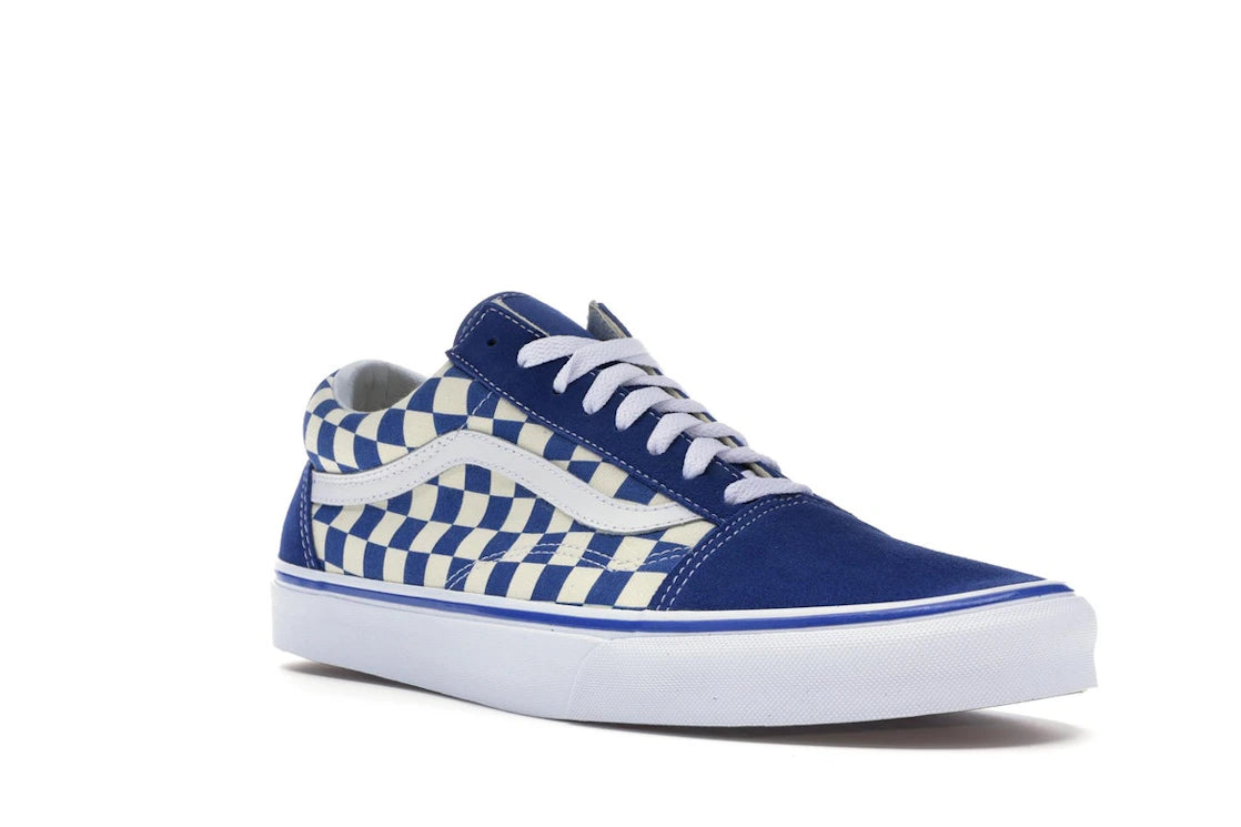 Vans Old Skool Blue Checkerboard - vue secondaire A