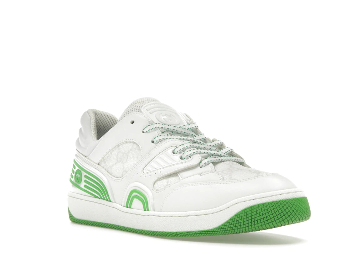 Gucci Basket Low White Demetra Green - vue secondaire A