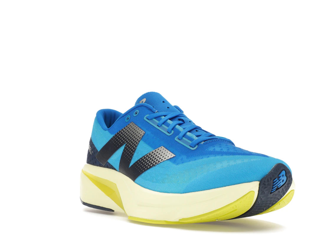 New Balance FuelCell Rebel v4 Spice Blue Limelight - vue secondaire A