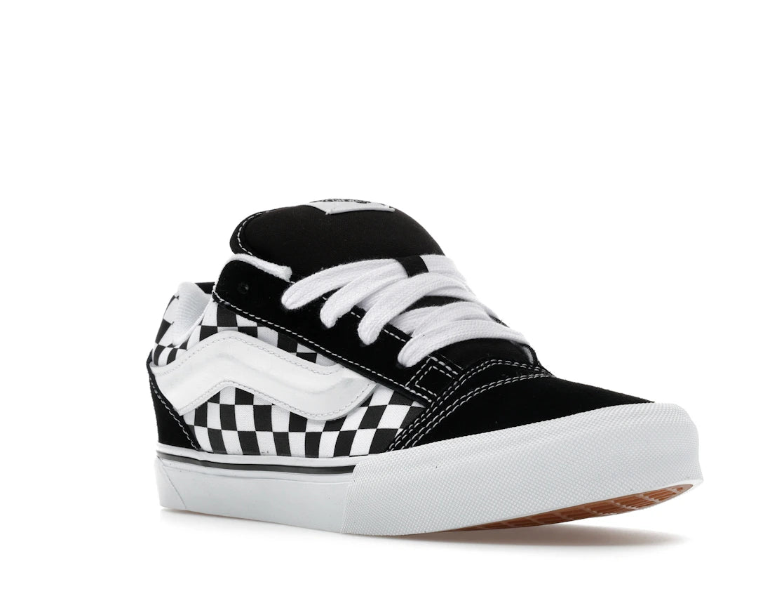 Vans Knu Skool Checkerboard Black White (GS) - vue secondaire A