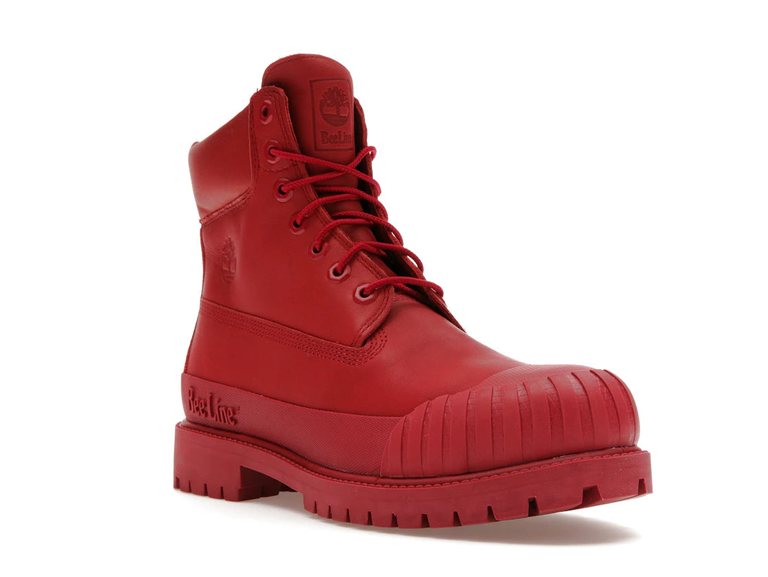 Timberland 6" Boot Premium Bee Line Rubber Toe WP Red Nubuck (Women's) - vue secondaire A