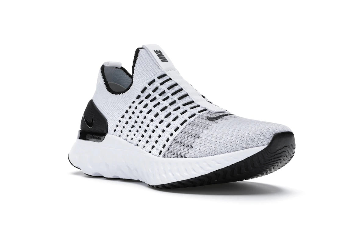 Nike React Phantom Run Flyknit 2 White Black - vue secondaire A